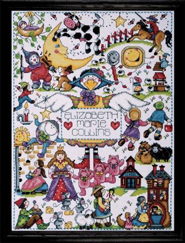 click here to view larger image of Nursery Rhymes (counted cross stitch kit)