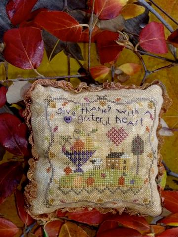 click here to view larger image of Grateful Heart Pin Cushion (counted cross stitch kit)