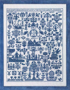 click here to view larger image of Sampler  Blue (counted cross stitch kit)