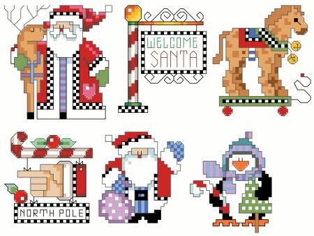 click here to view larger image of Checkered Ornaments Set 2 (chart)