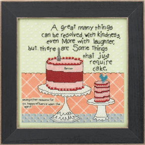 click here to view larger image of Cake Required - Curly Girl series (counted cross stitch kit)