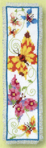 click here to view larger image of Butterflies Flapping II Bookmark (counted cross stitch kit)