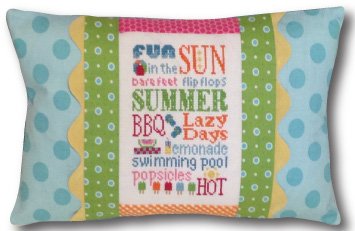 click here to view larger image of Summer Typography Pillow kit (counted cross stitch kit)