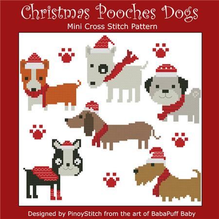click here to view larger image of Christmas Pooches Dogs (chart)