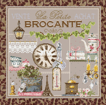 click here to view larger image of La Petite Brocante KIT - Linen (counted cross stitch kit)