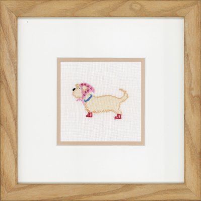 click here to view larger image of Dog in Scarf (counted cross stitch kit)
