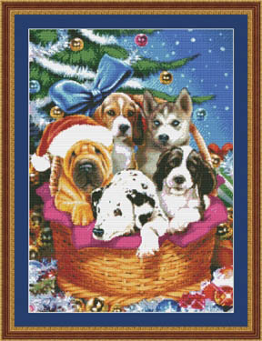 click here to view larger image of Christmas Puppies (chart)