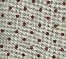 click here to view larger image of Brown dots on Natural - Belfast Petit Point 32ct  (Zweigart Belfast Linen 32ct)
