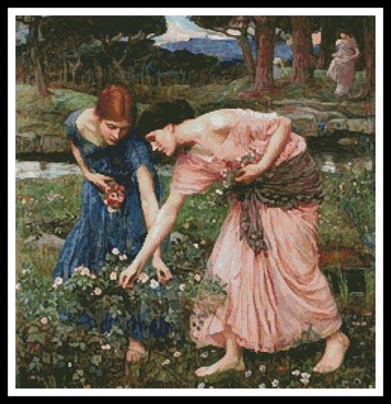 click here to view larger image of Gather Ye Rosebuds While Ye May  (John William Waterhouse) (chart)
