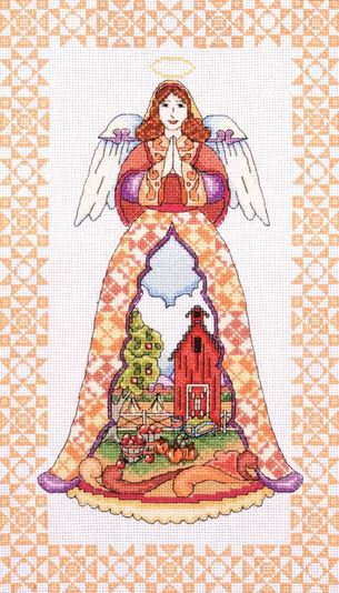 click here to view larger image of Autumn Angel (counted cross stitch kit)