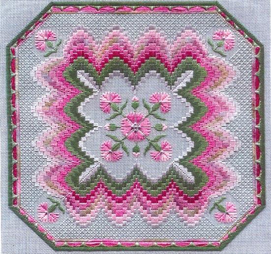 click here to view larger image of Bargello and Carnations (counted canvas chart)