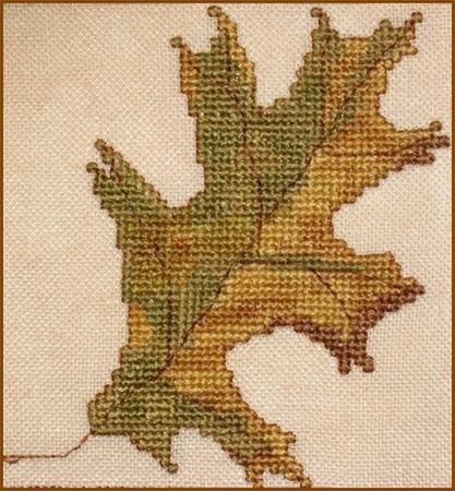 click here to view larger image of Autumn Leaves Wall Quilt Block - M (chart)