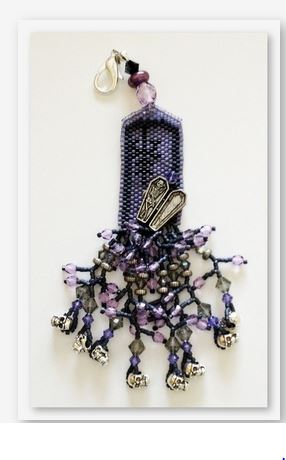 click here to view larger image of Spooky Night Fob (bead kit)