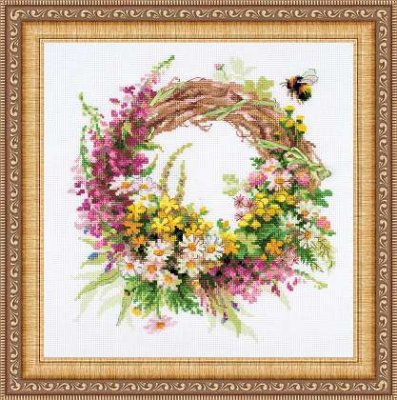 click here to view larger image of Wreath with Fireweed (counted cross stitch kit)