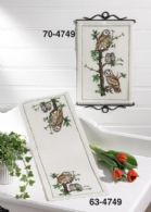 click here to view larger image of Owl Family Bellpull (Upper) (counted cross stitch kit)