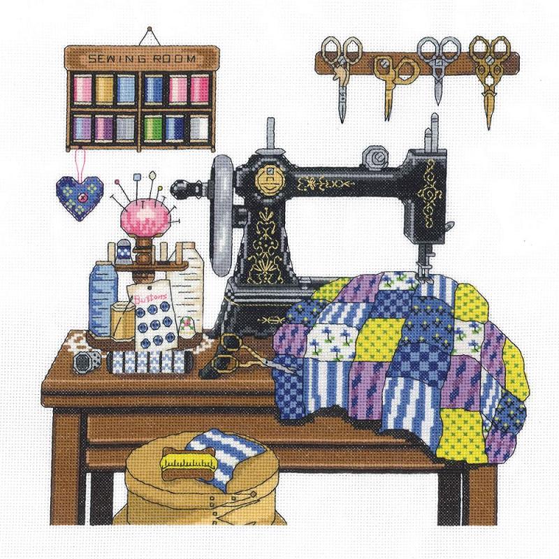 click here to view larger image of Antique Sewing Room (counted cross stitch kit)