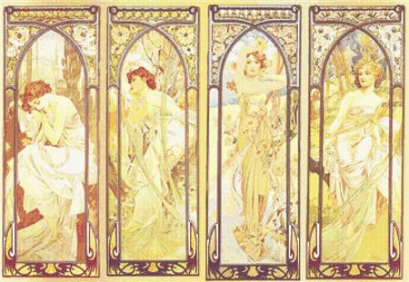 click here to view larger image of Times of the Day, The (Alphonse Mucha) (chart)