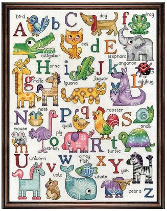 click here to view larger image of ABC Animals Sampler (counted cross stitch kit)