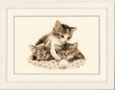 click here to view larger image of 3 Little Kittens (counted cross stitch kit)