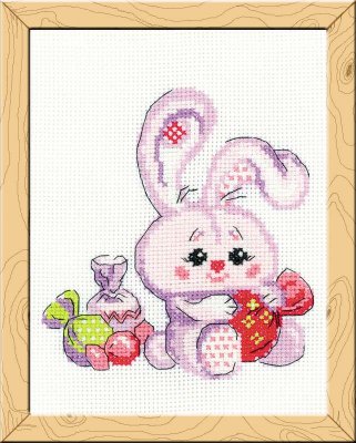 click here to view larger image of Bunny With A Candy - Happy Bee (counted cross stitch kit)