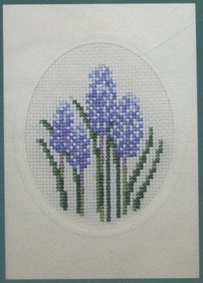click here to view larger image of Floral with Card - Hydrangia (counted cross stitch kit)