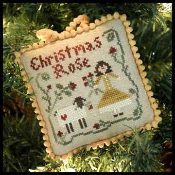 click here to view larger image of Sampler Tree Ornament - Christmas Rose (4) (chart)