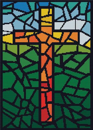 click here to view larger image of Stained Glass Cross (chart)