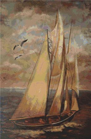 click here to view larger image of Sailboat Painting (chart)