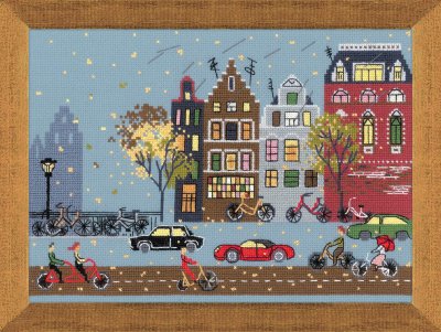 click here to view larger image of Cycle Lane (counted cross stitch kit)