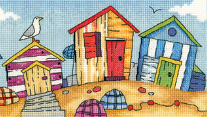 click here to view larger image of Beach Huts - By The Sea (27ct) (counted cross stitch kit)