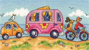 click here to view larger image of Are We There Yet? - By The Sea (Aida) (counted cross stitch kit)
