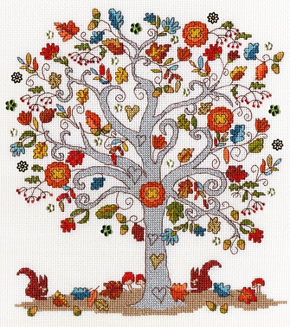 click here to view larger image of Love Autumn (counted cross stitch kit)