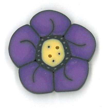 click here to view larger image of Large Violet Wildflower - Crayon Box Collection (buttons)