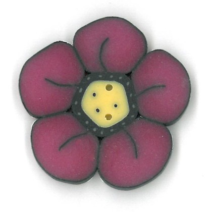 click here to view larger image of Large Raspberry Wildflower - Crayon Box Collection (buttons)