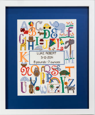 click here to view larger image of Bright Alphabet Birth Announcement (chart)