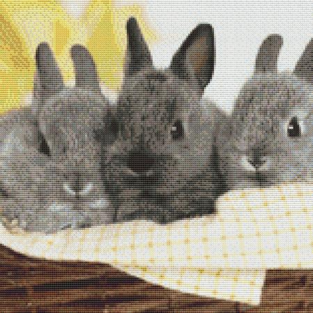 click here to view larger image of Cute Gray Bunnies (chart)