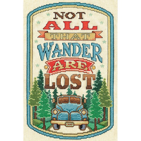 click here to view larger image of All That Wander (counted cross stitch kit)
