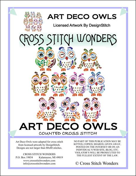 click here to view larger image of Art Deco Owls (chart)