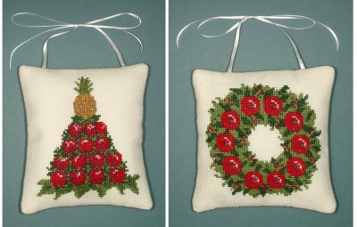 click here to view larger image of Colonial Christmas Ornaments (counted cross stitch kit)
