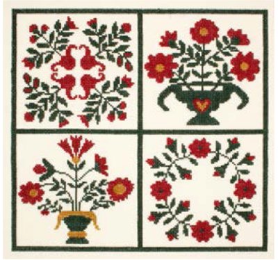 click here to view larger image of Baltimore Album Quilt Sampler (counted cross stitch kit)