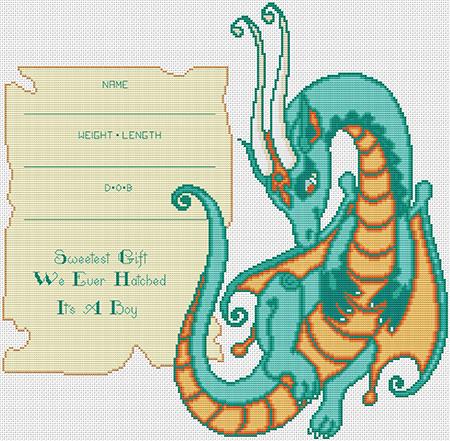 click here to view larger image of Boy - Baby Dragon (chart)