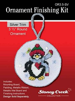 click here to view larger image of Ornament Finishing Kit - 3-1/2in Round - Silver (Finishing Products)