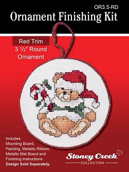 click here to view larger image of Ornament Finishing Kit - 3-1/2in Round - Red (Finishing Products)