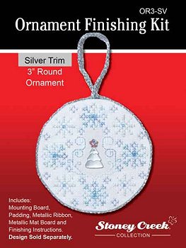 click here to view larger image of Ornament Finishing Kit - 3in Round - Silver (Finishing Products)