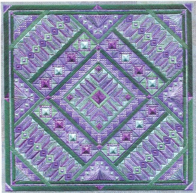 click here to view larger image of Lavender Fields (Includes Embellishments) (counted canvas chart)