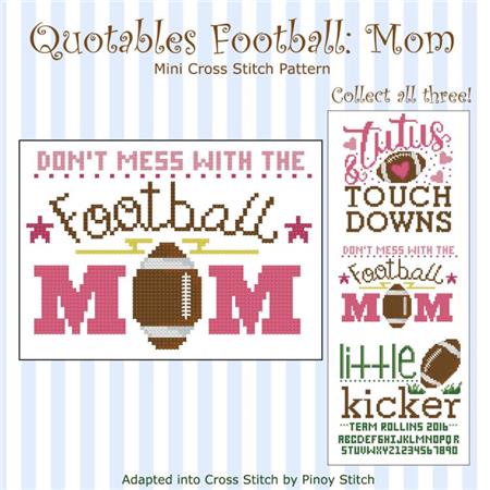 click here to view larger image of Quotables Football Mom (chart)