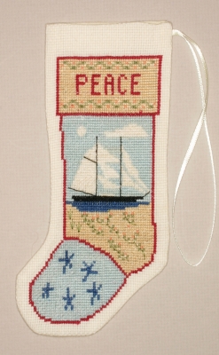 click here to view larger image of Kedron Schooner Stocking Ornament (counted cross stitch kit)