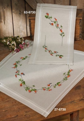 click here to view larger image of Robin - Table Runner (stamped cross stitch kit)