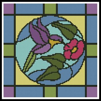 click here to view larger image of Stained Glass Square 4  (Joni Prittie) (chart)