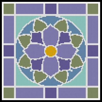 click here to view larger image of Stained Glass Square 2  (Joni Prittie) (chart)